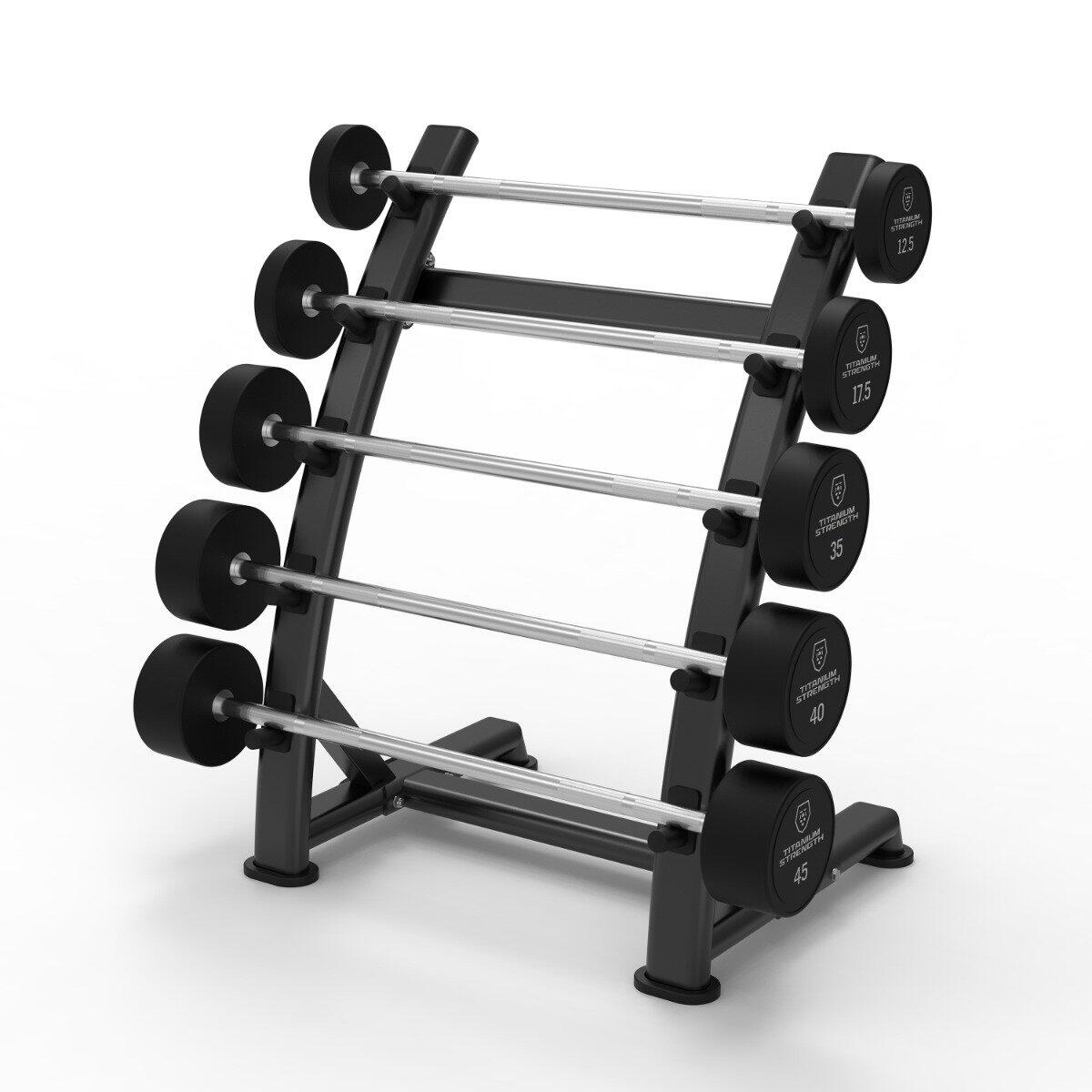 Set de 5 Barras Fijas Montadas Rectas 10-30 kg + Rack Titanium 2/2