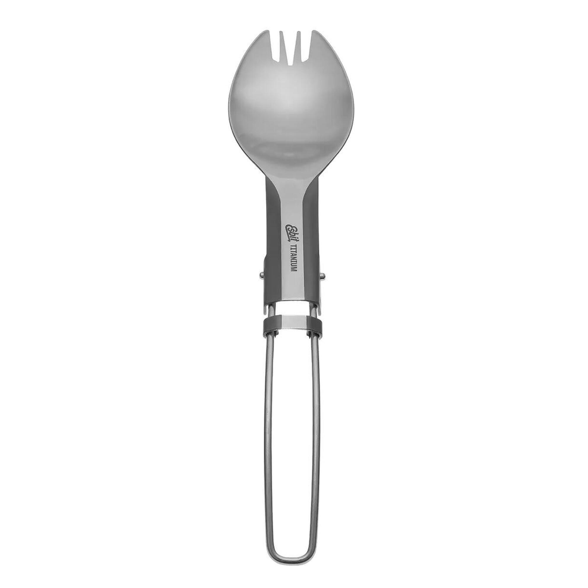 Esbit - Cuillère/fourchette Pliable En Titane Esbit - Couvert - Blanc|gris - Taille Unique - Decathlon
