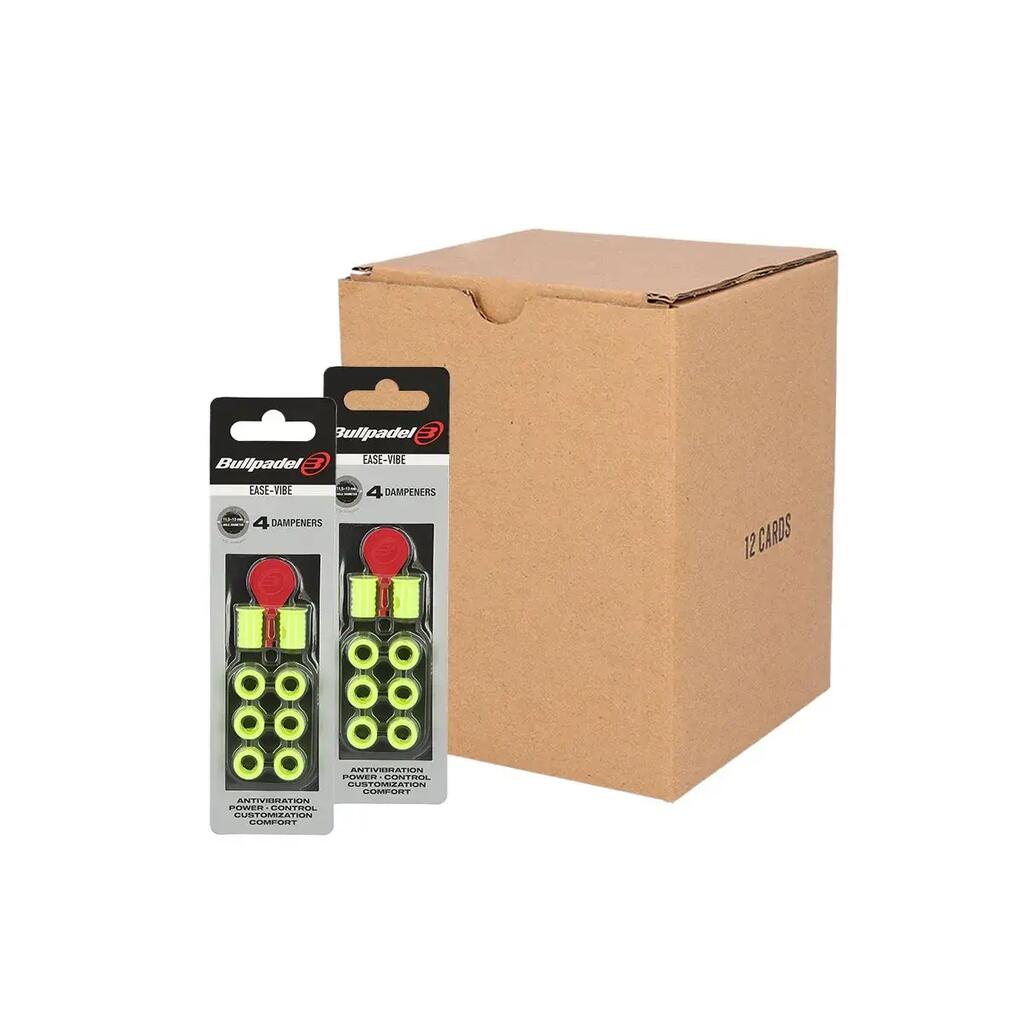 Caja 12 Uds - Blíster (4uds) Antivibrador Bullpade Ease Vibe Bullpadel Amarillo