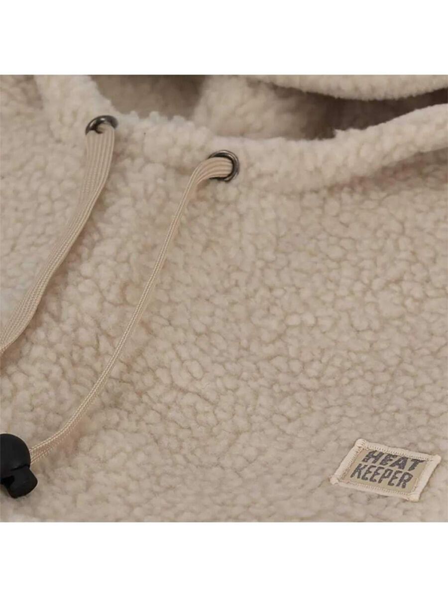 Ensemble Hiver Femme Heatkeeper - Cagoule + Moufles - Teddy - Blanc Cassé 3/5