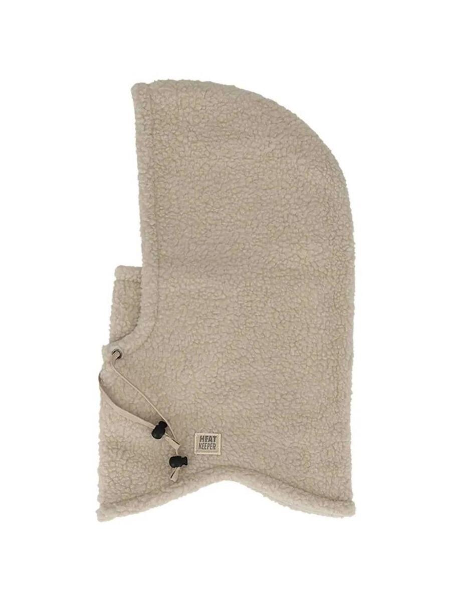 Ensemble Hiver Femme Heatkeeper - Cagoule + Moufles - Teddy - Blanc Cassé 5/5