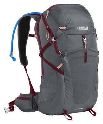 CamelBak Fourteener 30 Damenrucksack 30L mit 3L Trinkblase Grau/Bordeaux