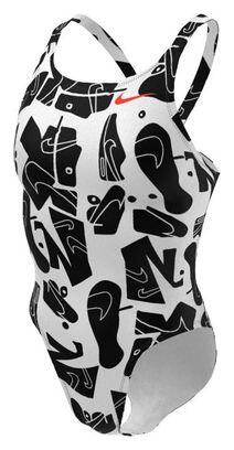 Nike Swim Fastback Damen Badeanzug, einteilig, Schwarz