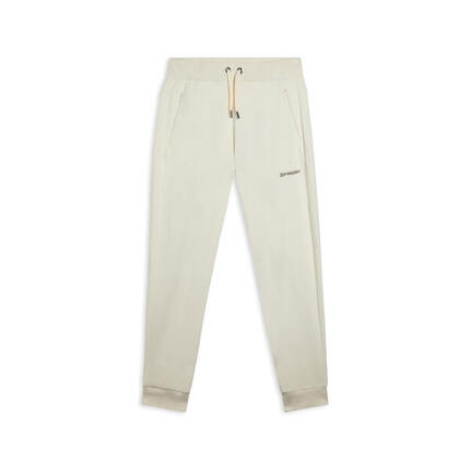 Pantalon en molleton de coton avec bord et ceinture côtelés