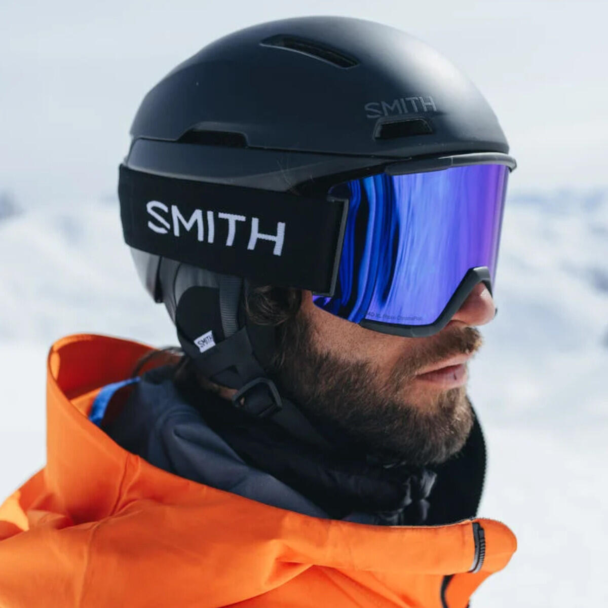 SMITH Masque de ski SQUAD XL - Black + ChromaPop™ Pro Photochromic Blue Mirror 6/6
