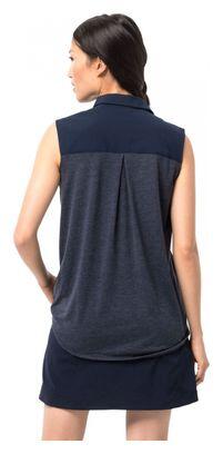 Jack Wolfskin Sonora Camisa Sem Mangas Mulher - Azul. 2/3
