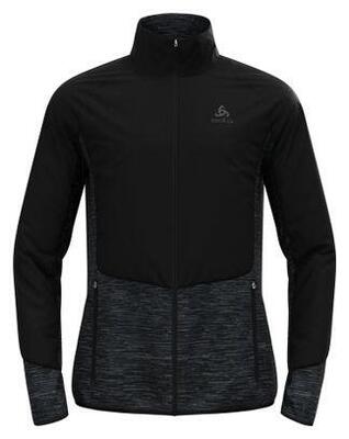 Odlo Run Easy Warm Damen Hybridjacke – Isoliert, Fleece, Schwarz/Grau