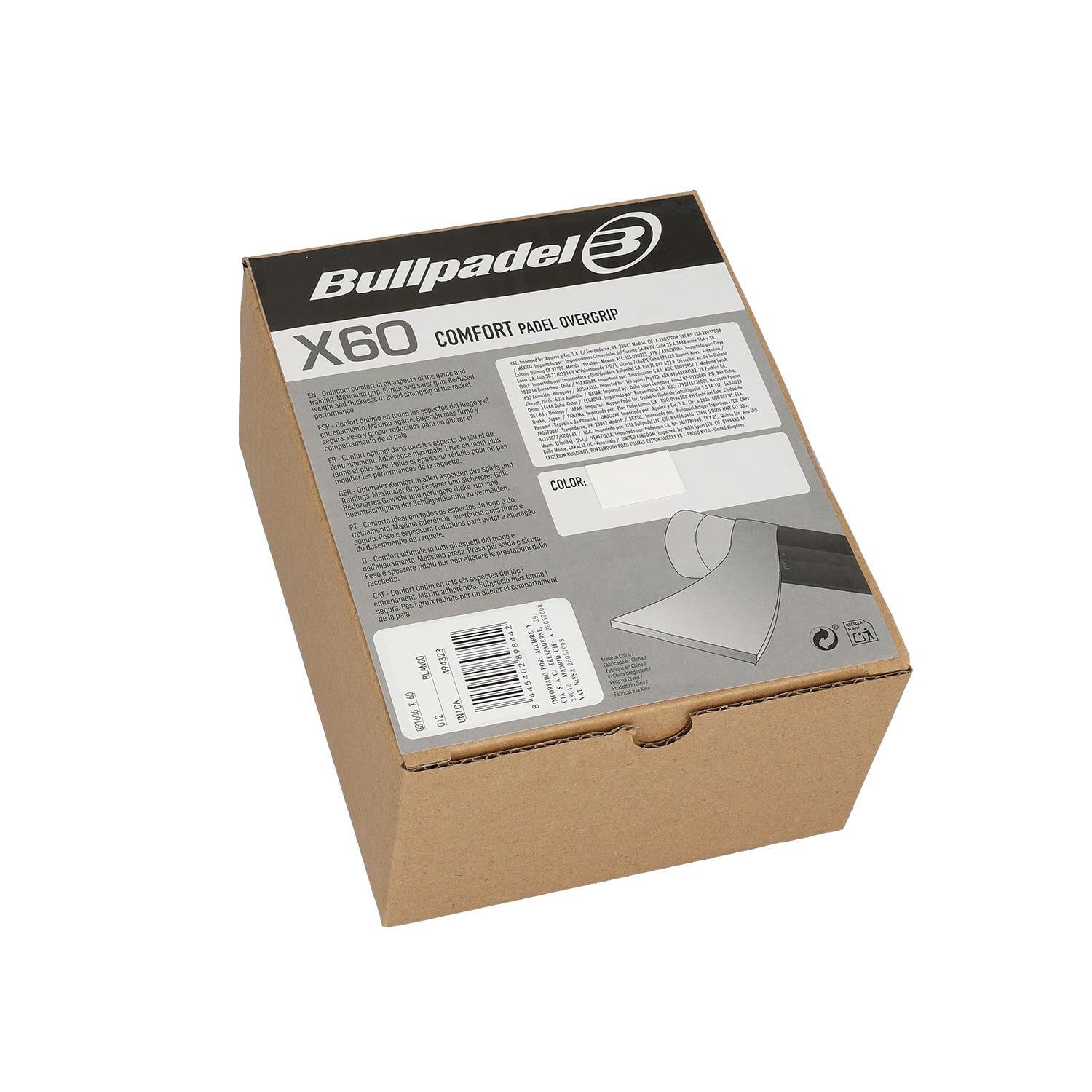 Box 60 Overgrips Bullpadel Gb1606 Bianco 2/4