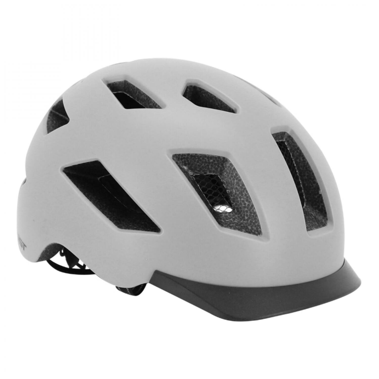 Gist - Casque Avec Éclairage Arrière Réglage Molette - Lumière Visible À 200 M Gist Sma - Casque - Gris - Decathlon