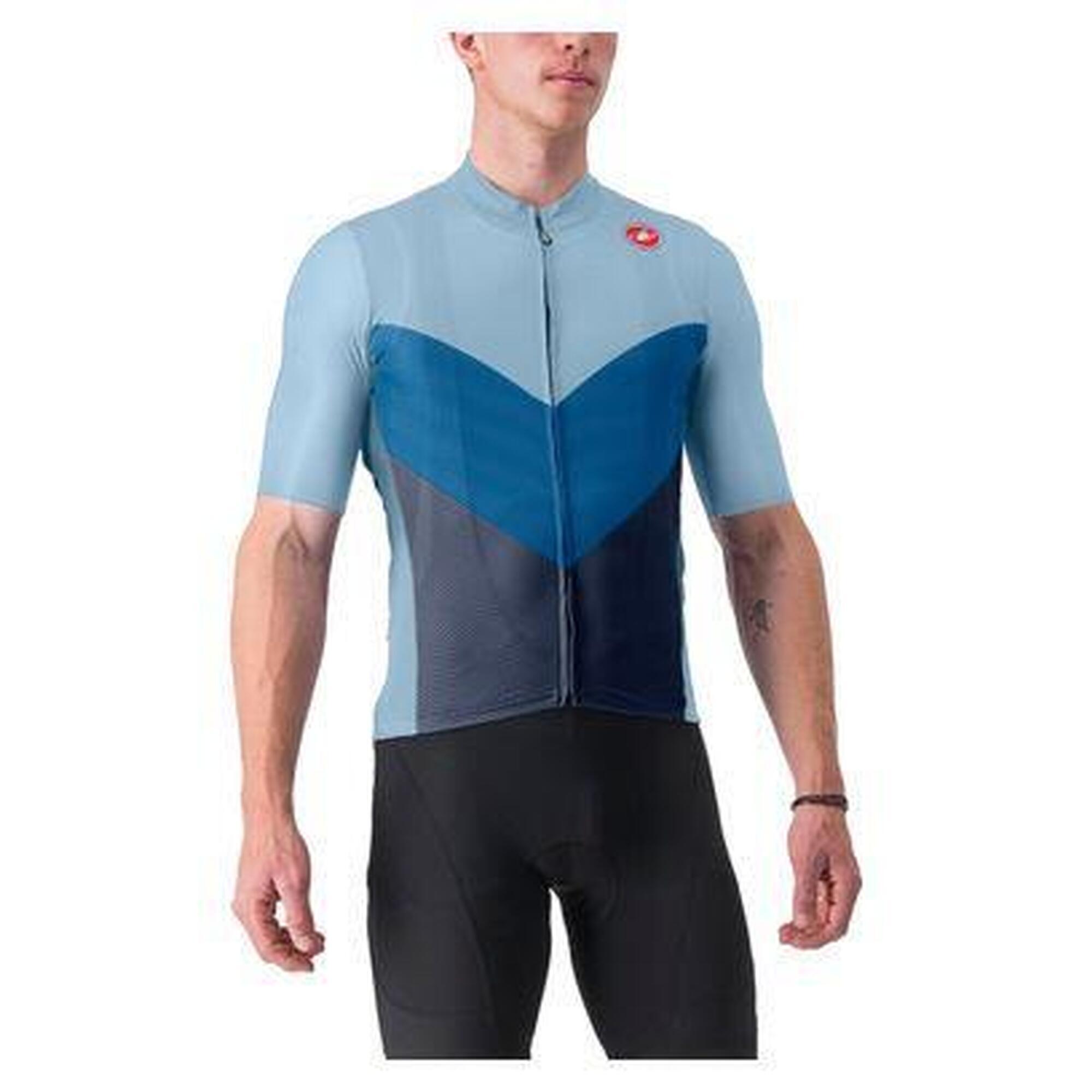 Castelli - Maillot Manches Courtes Castelli Endurance Pro 2 Bleu Azur - Maillot Manches Courtes - Bleu|marron - Decathlon