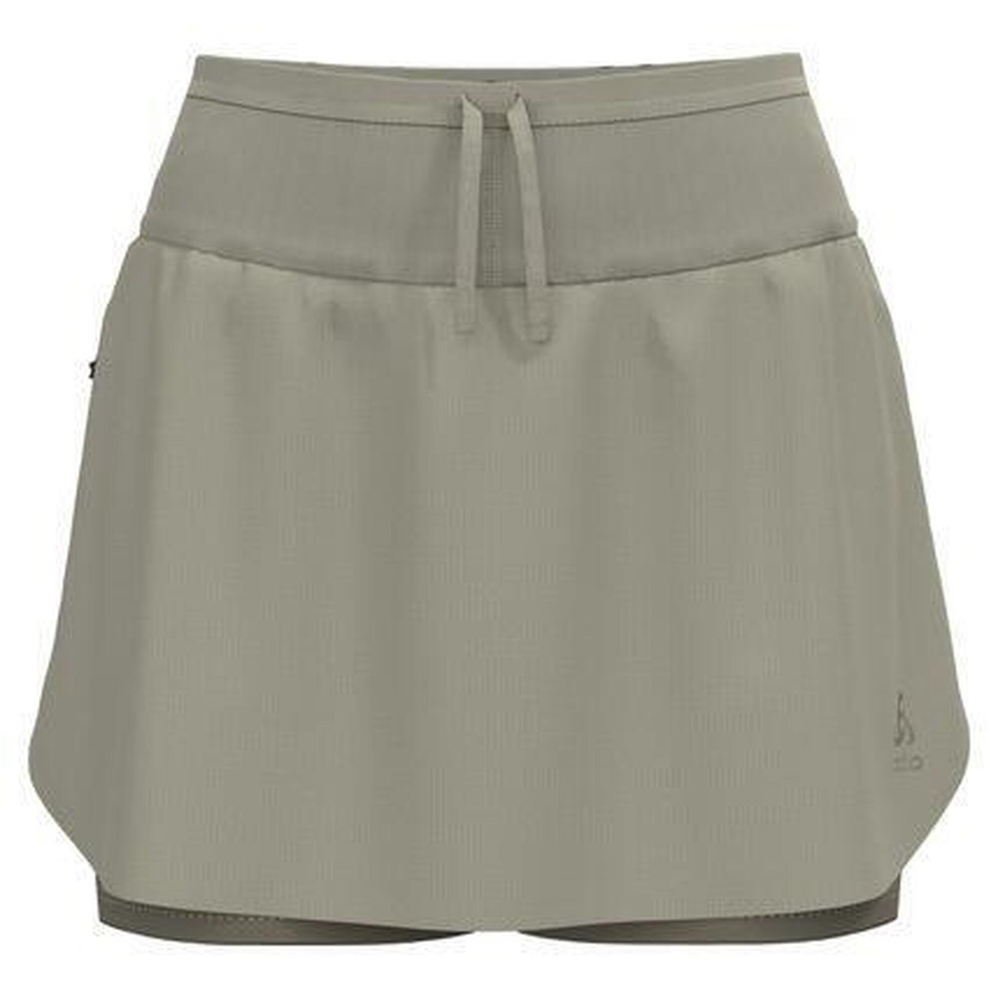 Odlo - Jupe-short Odlo X-alp Trail Gris Clair Femme - Jupe - Vert - Decathlon
