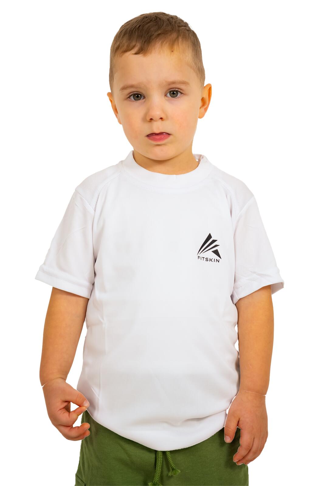 Tricou tehnic Fitskin Alb Juniori