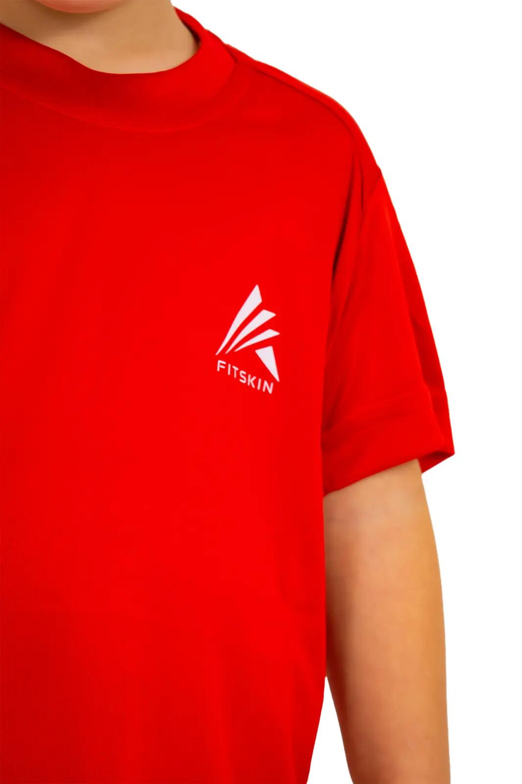Tricou tehnic Fitskin Rosu Juniori 2/3