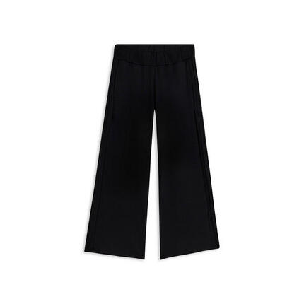 Pantalon pour fille à coupe large aux jambes en coton avec surpiqûres