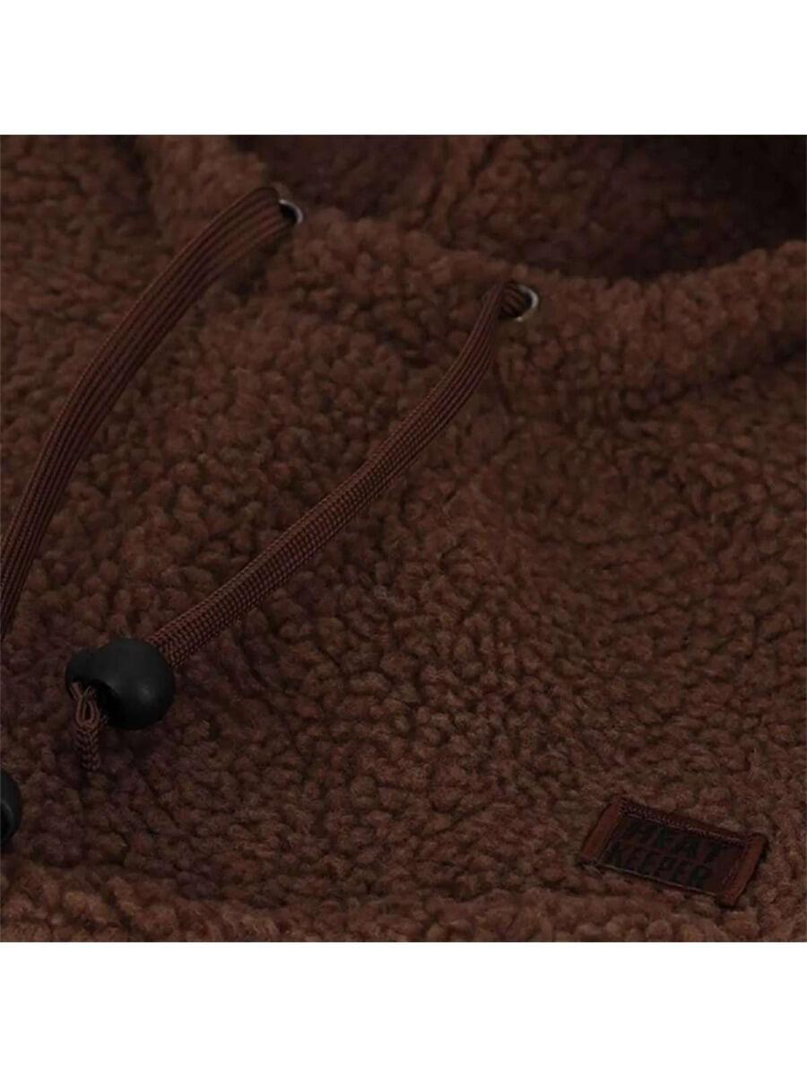 Ensemble Thermique Hiver Femme - Cagoule + Moufles - Teddy - Taupe 4/4