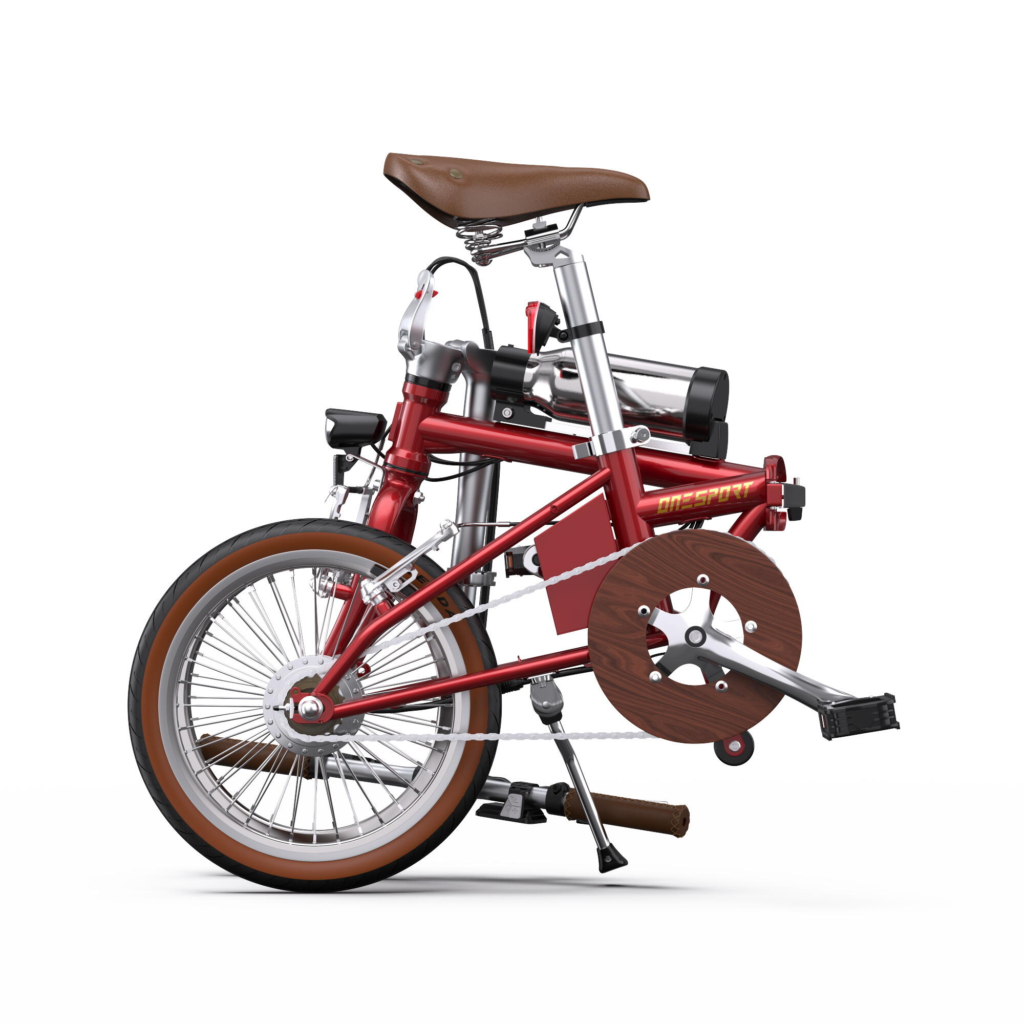 Bicicleta Elétrica Dobrável ONESPORT OT02 com Bateria de 36V 5.2Ah 7/7