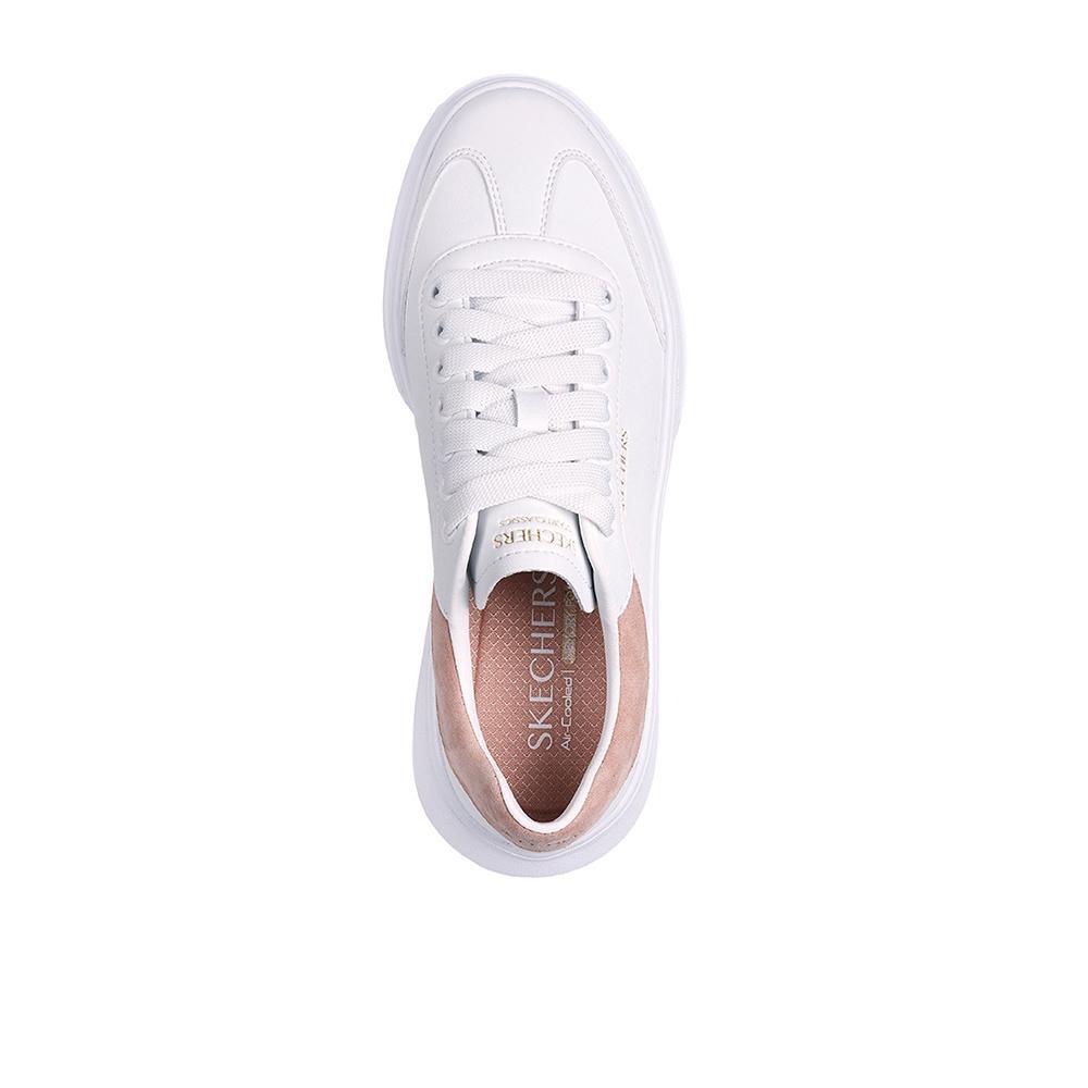 Turnschuh DAMEN Skechers Cordova Classic-best Behavior WEISS-ROSA 3/5