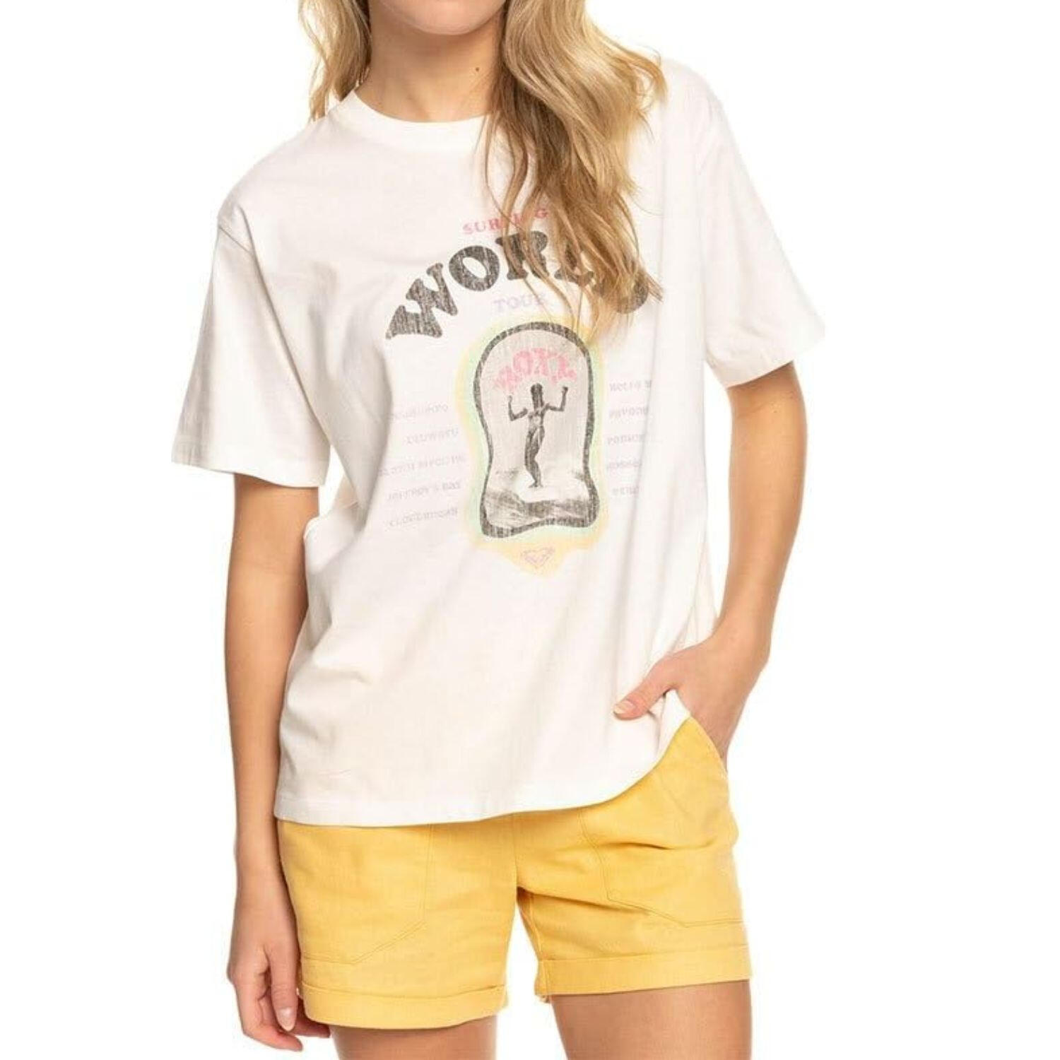 Roxy - T-shirt De Randonnée Pour Femmes Roxy Moonlight Sunset - Maillot Manches Courtes - Blanc - Decathlon