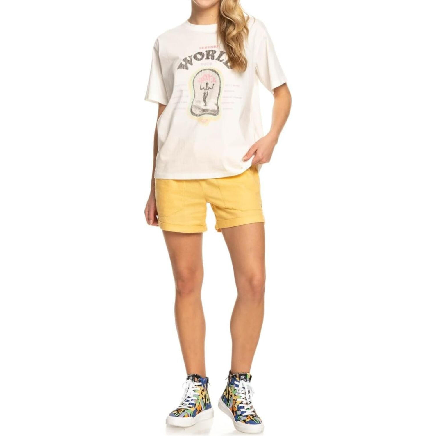 Dames t-shirt wandelen Roxy Moonlight Sunset 5/6