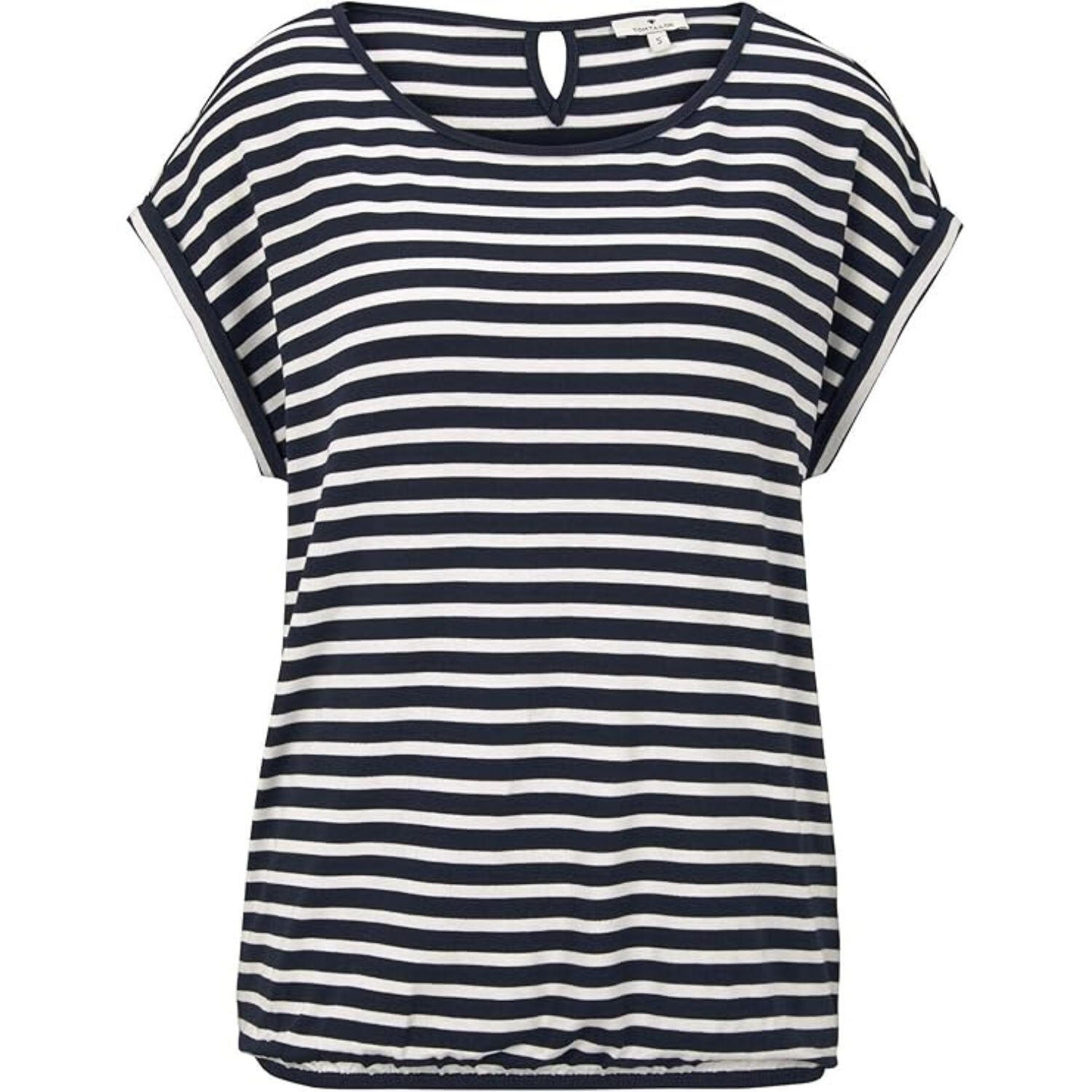 Tom Tailor - Chemise de tourisme rayée à col ras du cou pour femmes 6/6