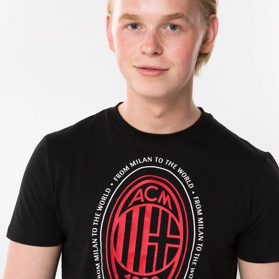Koszulka z logo AC Milan dla dorosłych