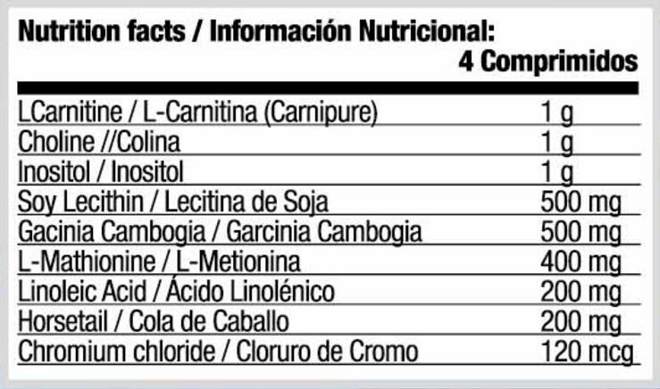 Lipotropic Fat Burner - 90 capsules de Quamtrax 3/4
