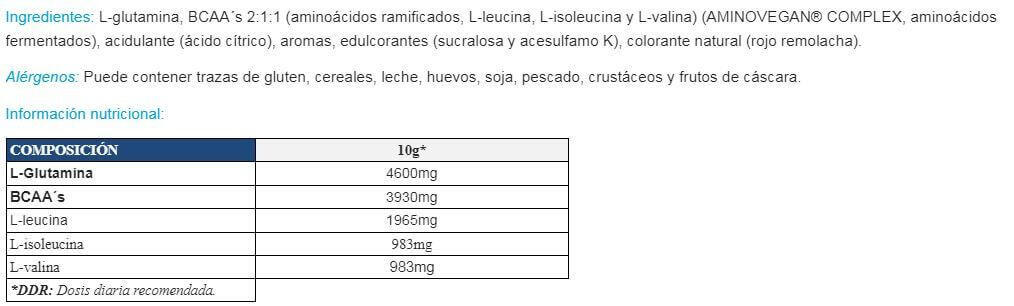 Bcaa + Glutamine - 500g Cerise de Quamtrax 2/3