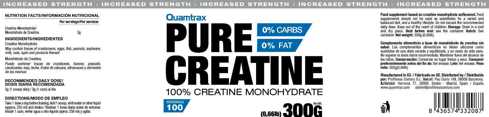 Pure Creatina - 300g Quamtrax 3/3