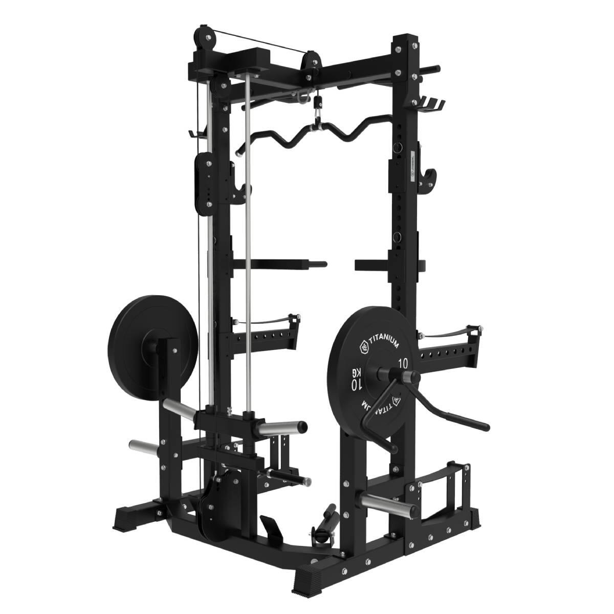 Ultimate Half Rack con Polea Alta y Baja Titanium 3/5