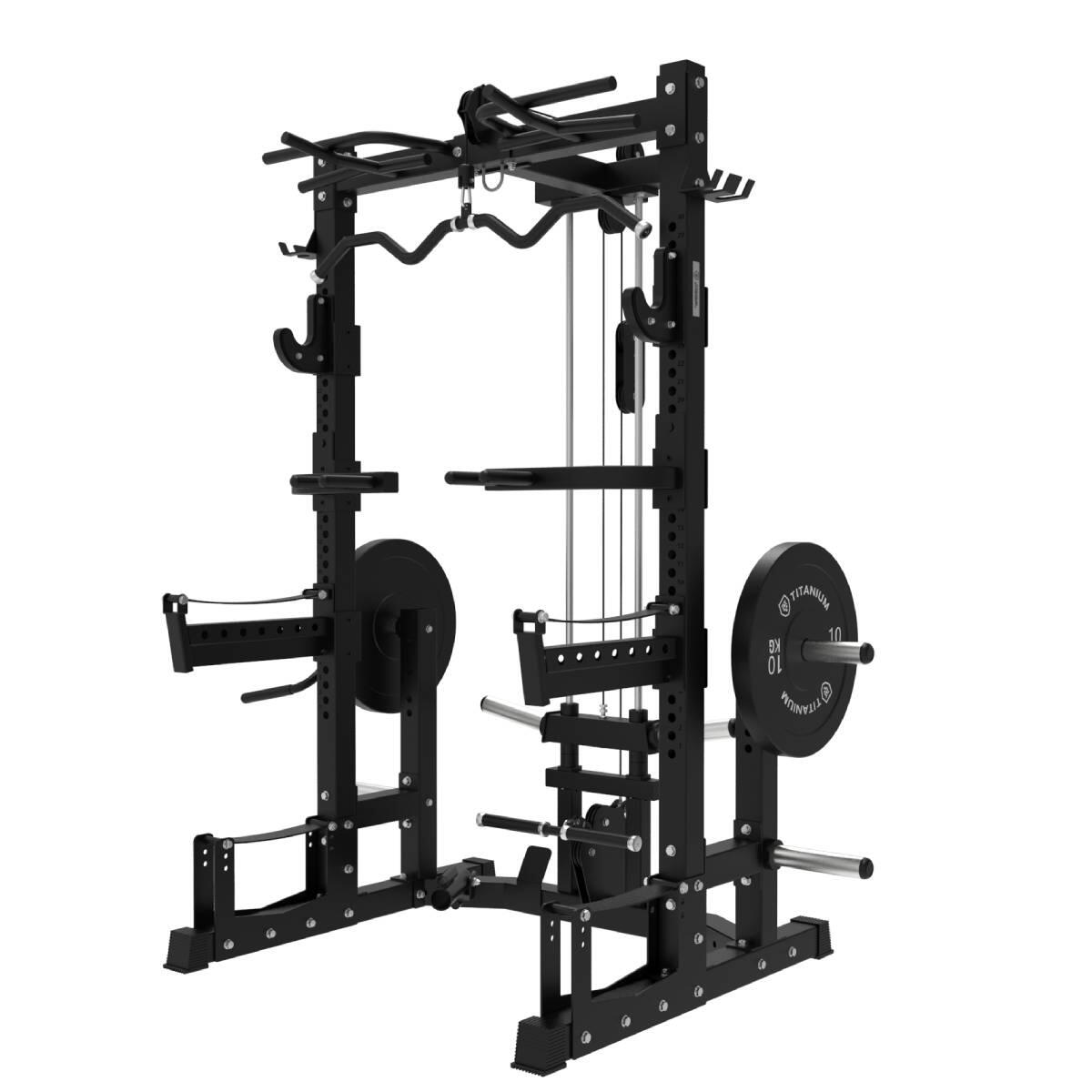 Ultimate Half Rack con Polea Alta y Baja Titanium 2/5