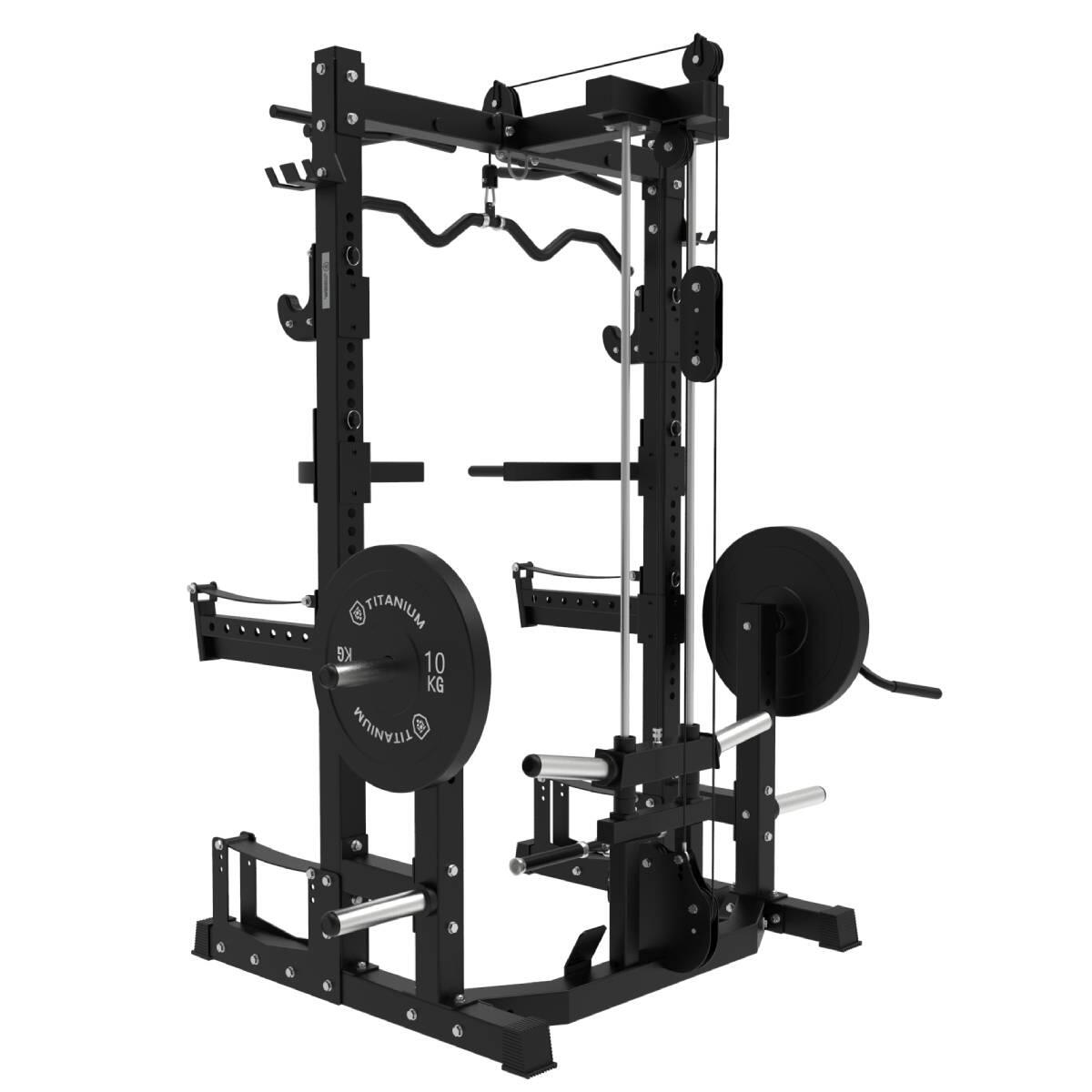 Ultimate Half Rack con Polea Alta y Baja Titanium 4/5
