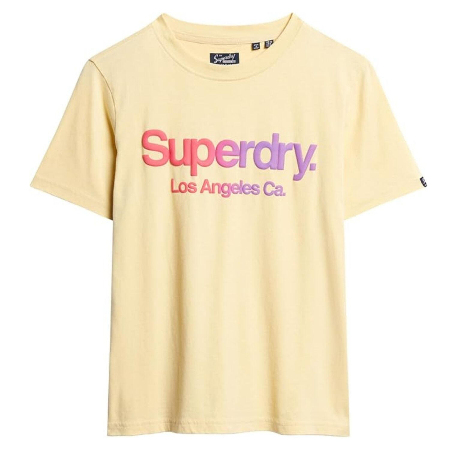 Superdry - T-shirt De Randonnée Pour Femmes Superdry Tona Rainbow - Maillot Manches Courtes - Jaune - Decathlon