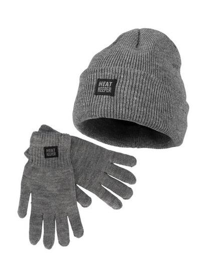 Heatkeeper Herren Winter Set - Mütze + Handschuhe Marineblau