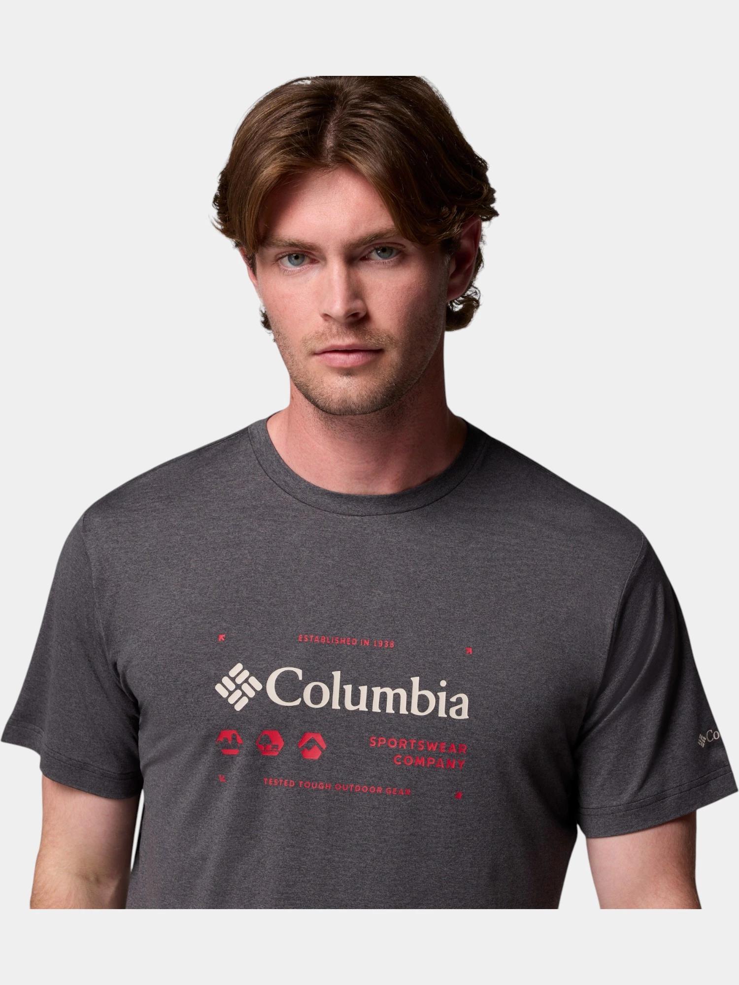 Pánské sportovní tričko Columbia Kwick Hike Graphic SS 5/6