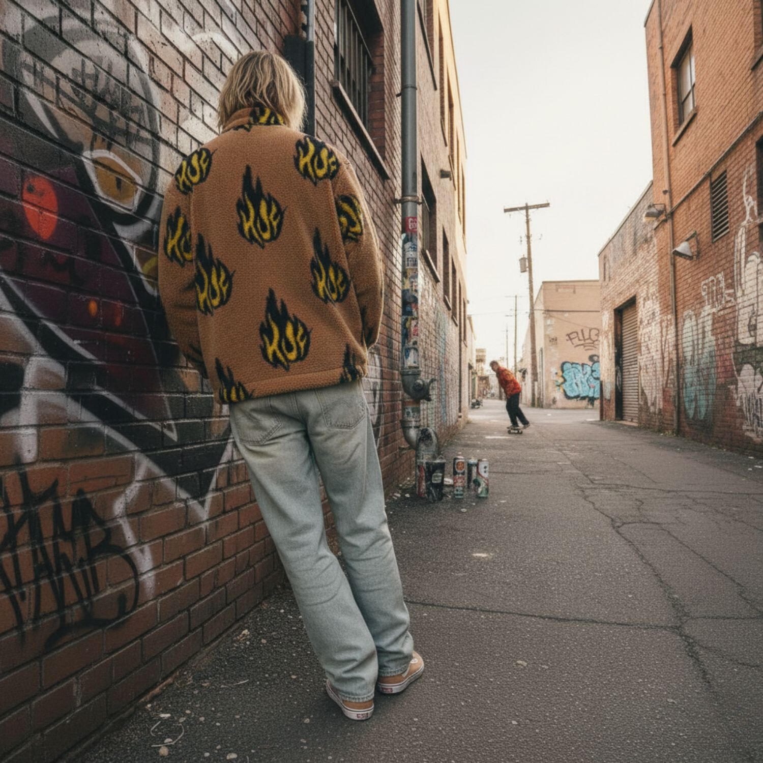 HUF Flamin Zip Sherpa Fleece heren wandeljack 5/5