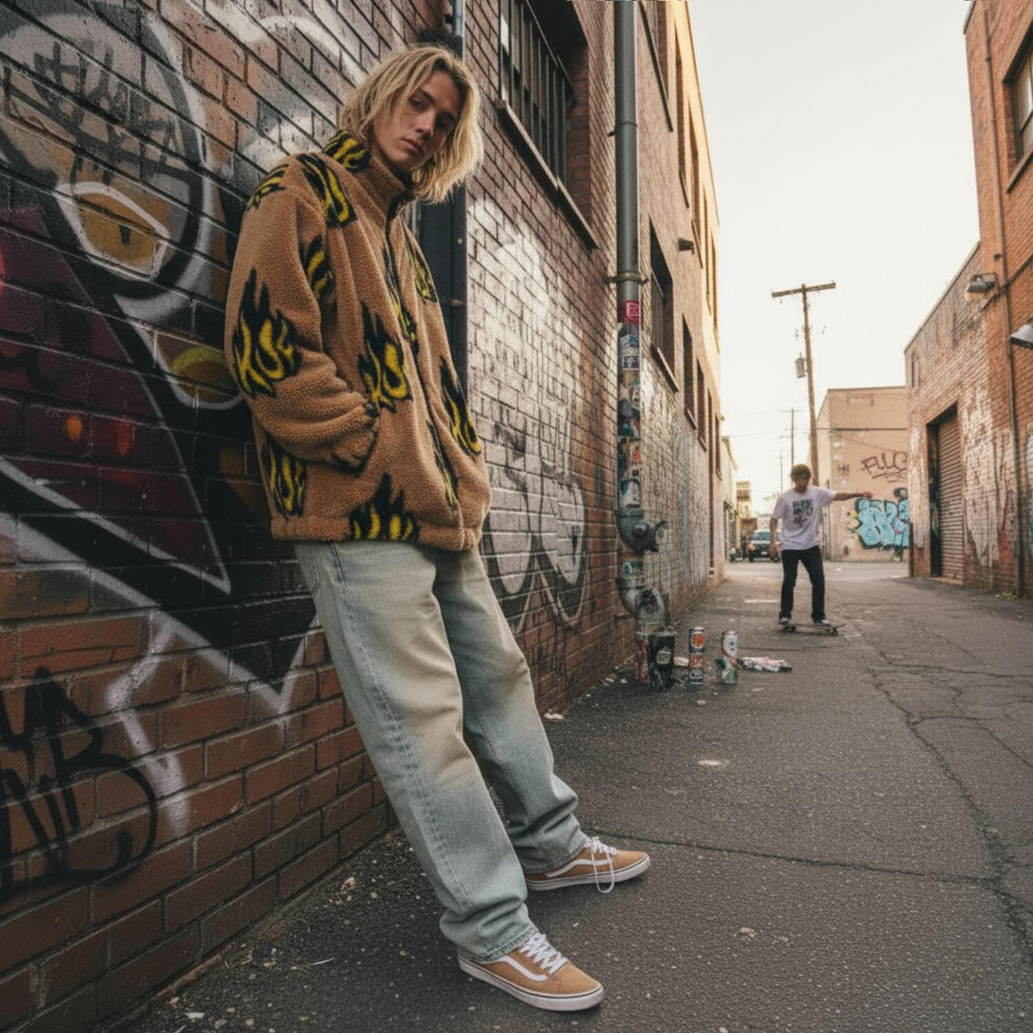 HUF Flamin Zip Sherpa Fleece heren wandeljack 4/5