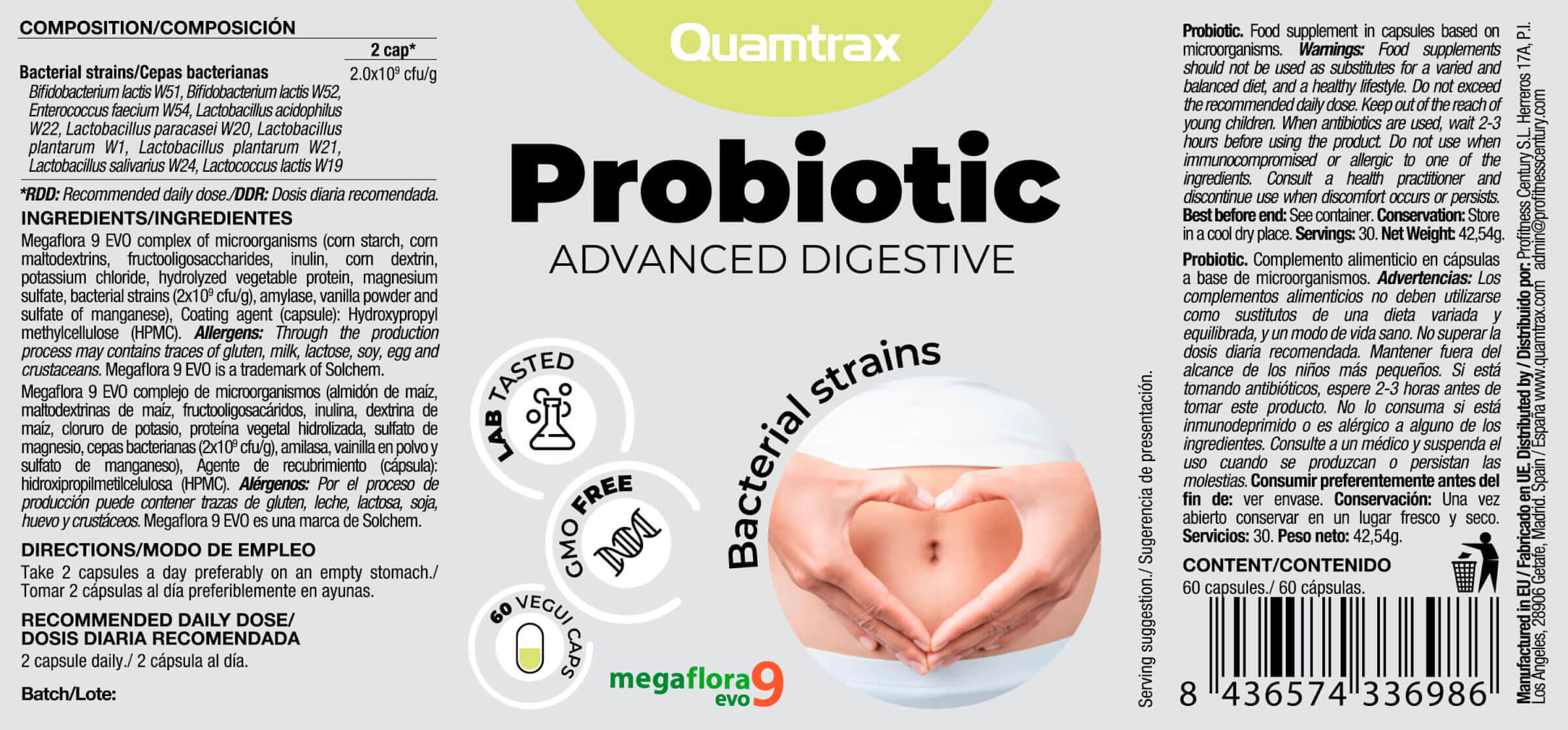 Quamtrax Probióticos 60 Caps 2/3
