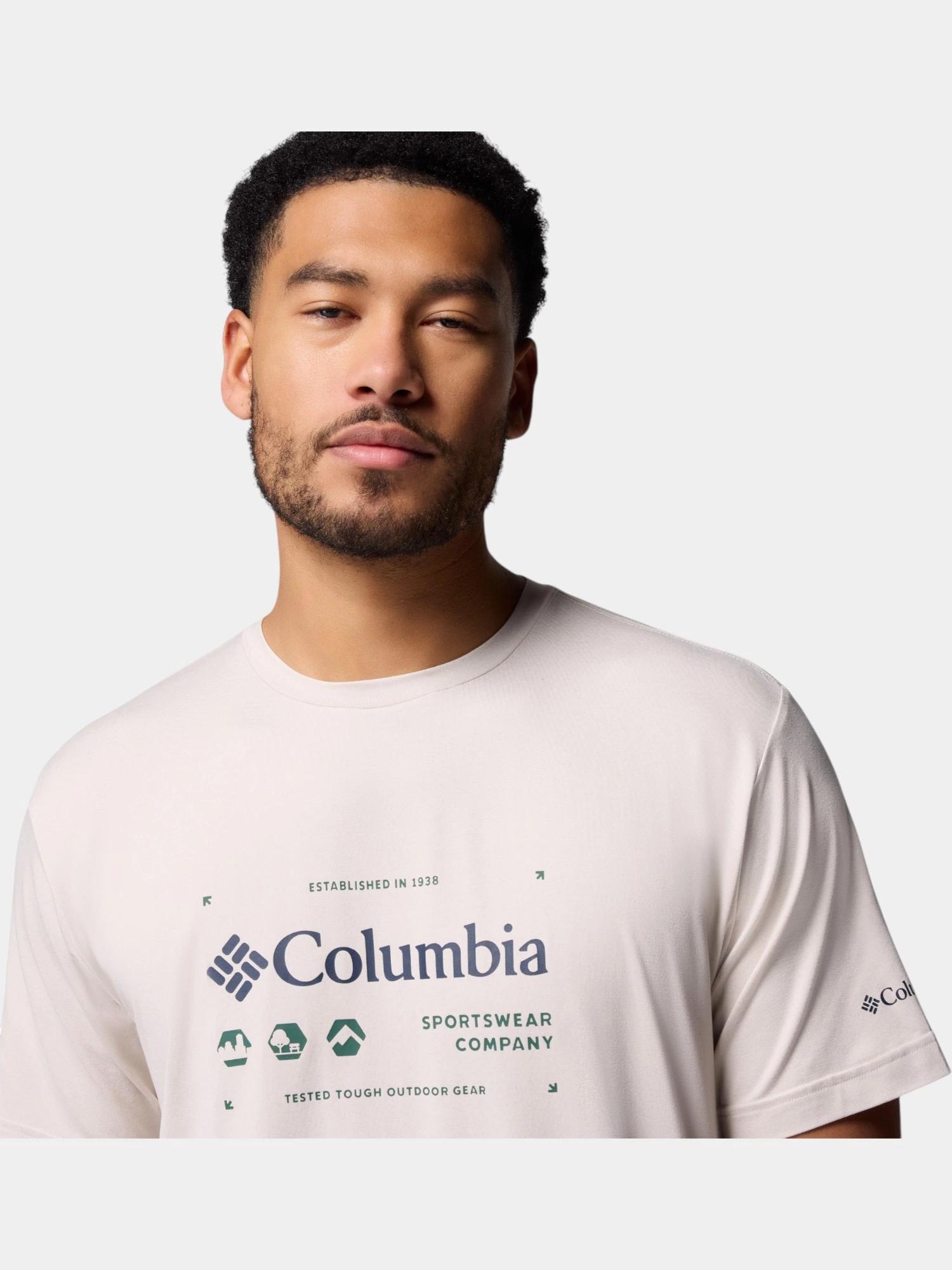 Pánské sportovní tričko Columbia Kwick Hike Graphic SS 5/7
