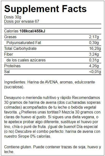 Aromatisiertes Hafermehl - 2 kg Quamtrax Apfelkuchen 5/7