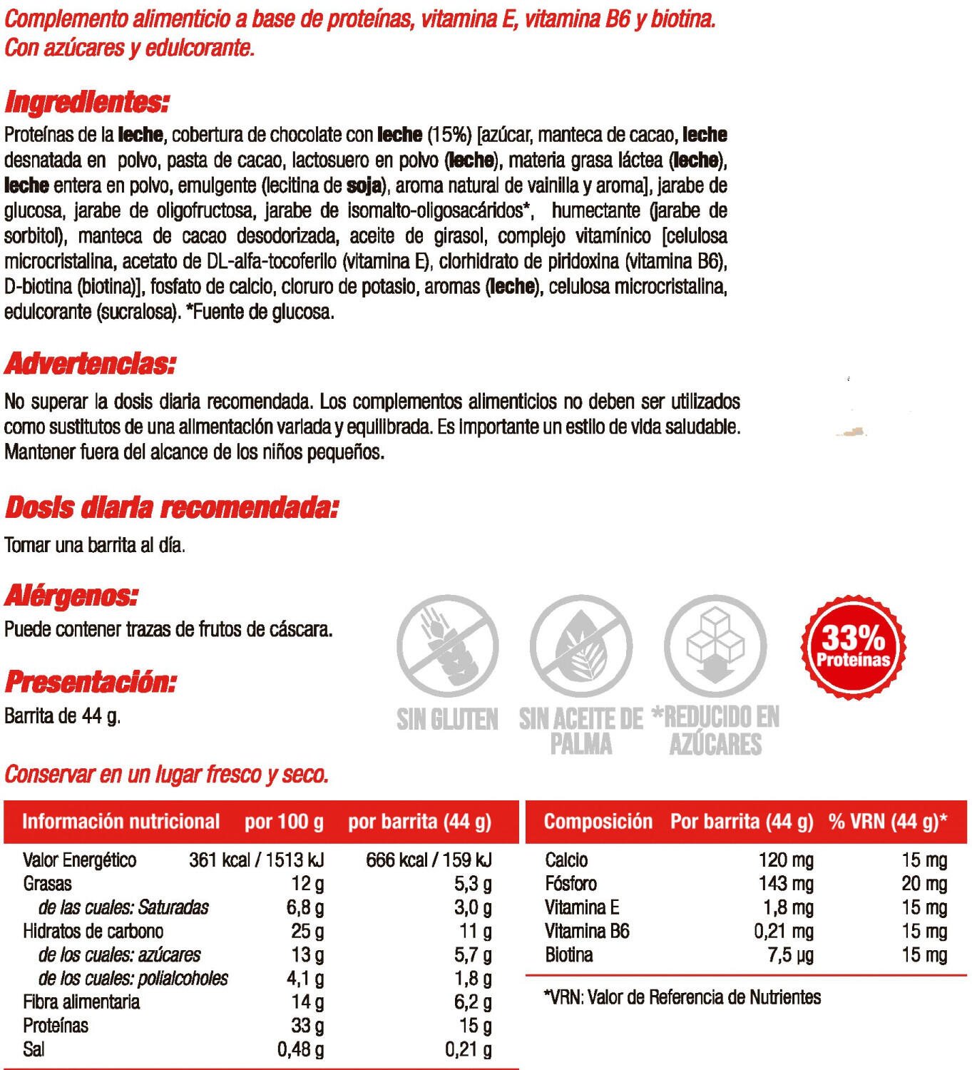 Nutrisport - Barra Proteicas 1 barra x 46 gr 2/3