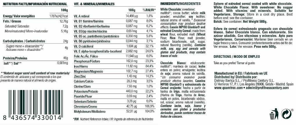 Quamtrax Proteína Crocante 500g 5/6