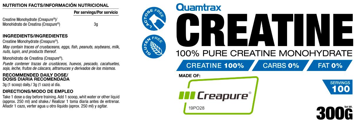 Créatine creapure - 300g de Quamtrax 3/3