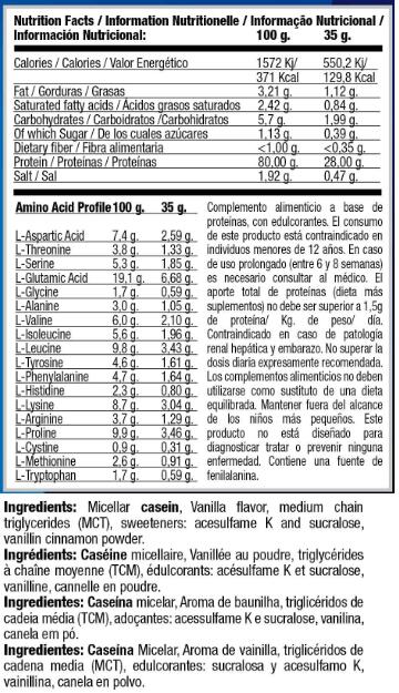 Caseina micellare - 2,3 kg Vaniglia Quamtrax 4/5