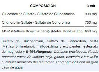 Glucosamine Chondroïtine et MSM - 90 comprimés de Quamtrax 3/3