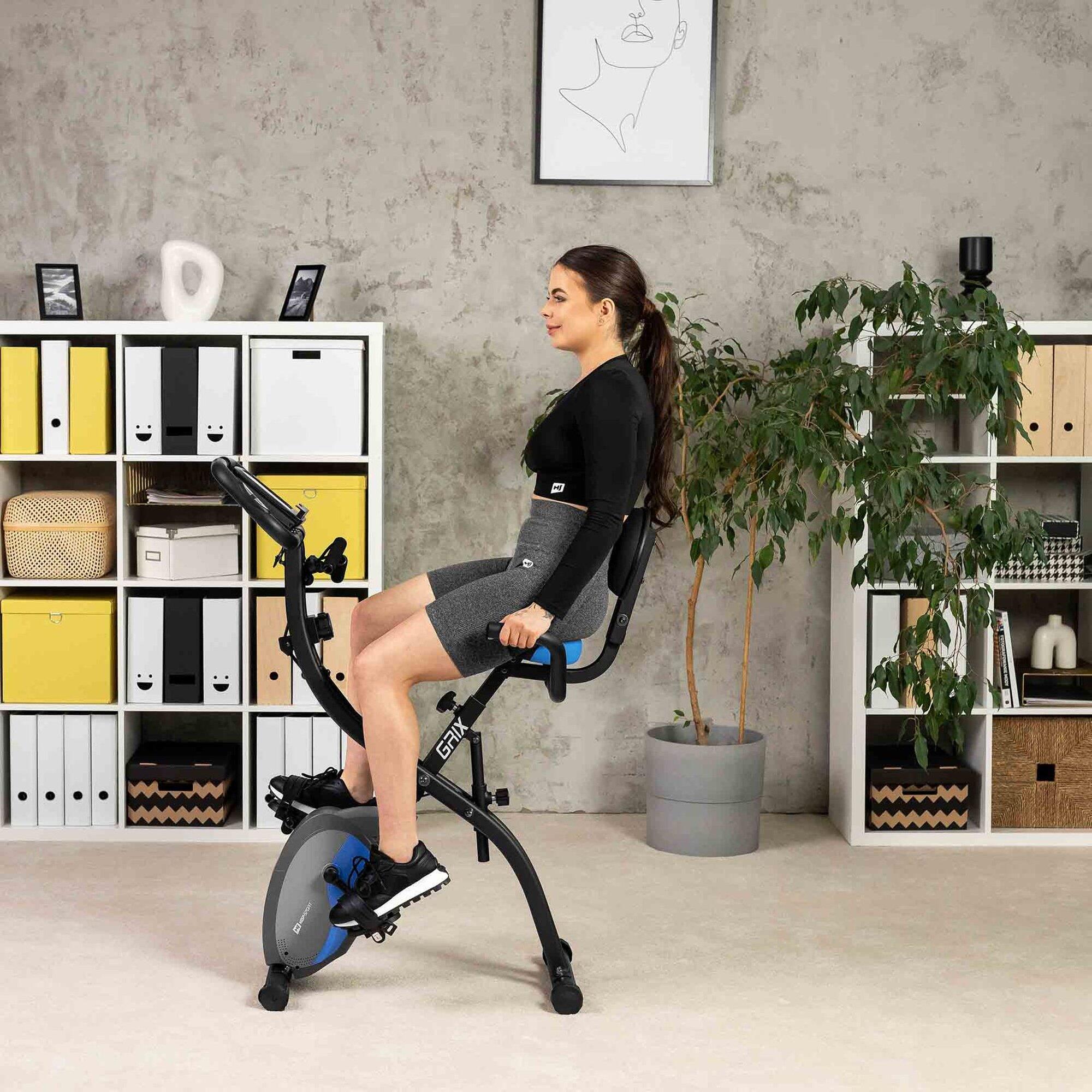 Vélo d'appartement pliable Xbike, résistance magnétique Hop-Sport HS-3010X Grix 3/7