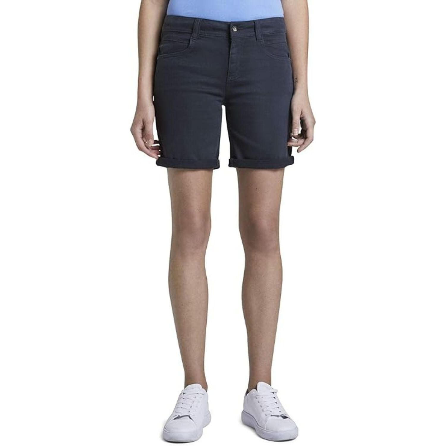 Tom Tailor - Short De Randonnée Tom Tailor Alexa Bermuda Pour Femme - Short - Bleu - Decathlon