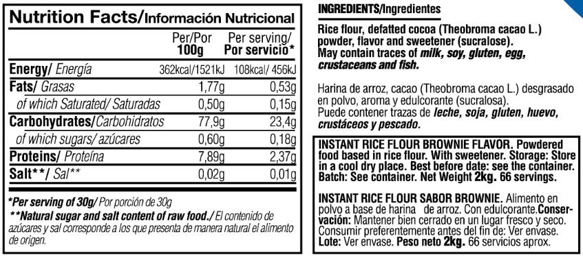 Crèmes De Riz | Farine De Riz Instantanée (2kg) | Brownie 5/6