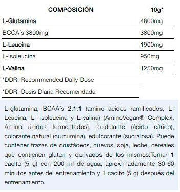 BCAA + Glutamine - 500g Quamtrax Piña Colada 4/5