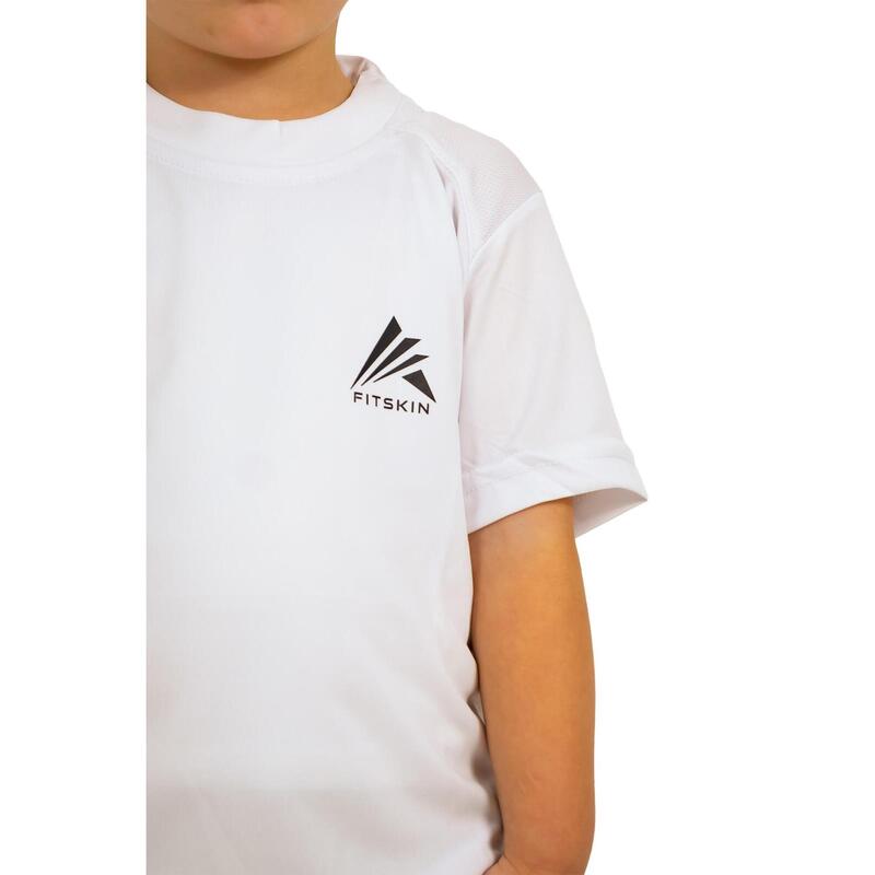 Tricou tehnic Fitskin Alb Juniori
