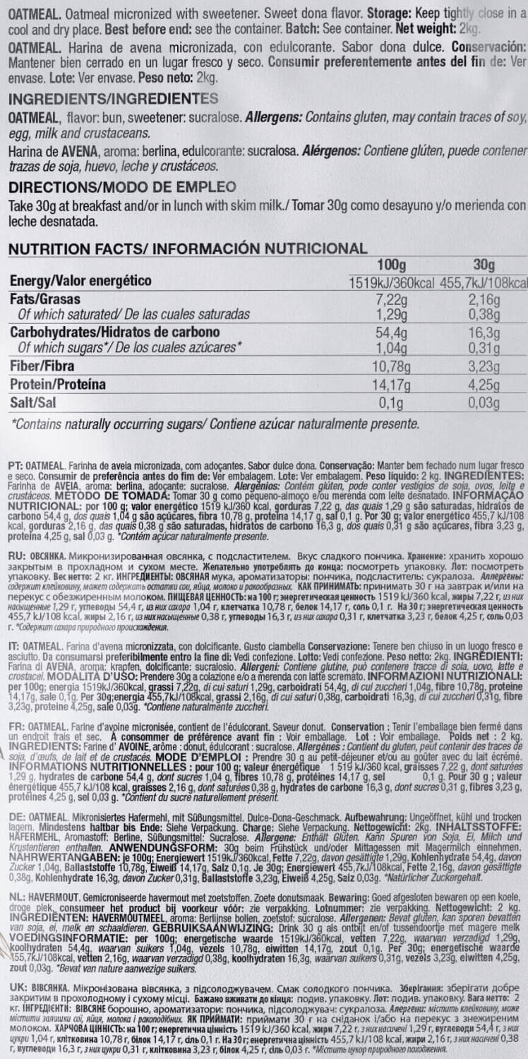 Farina d'avena aromatizzata - 2 kg Quamtrax Donuts 5/6